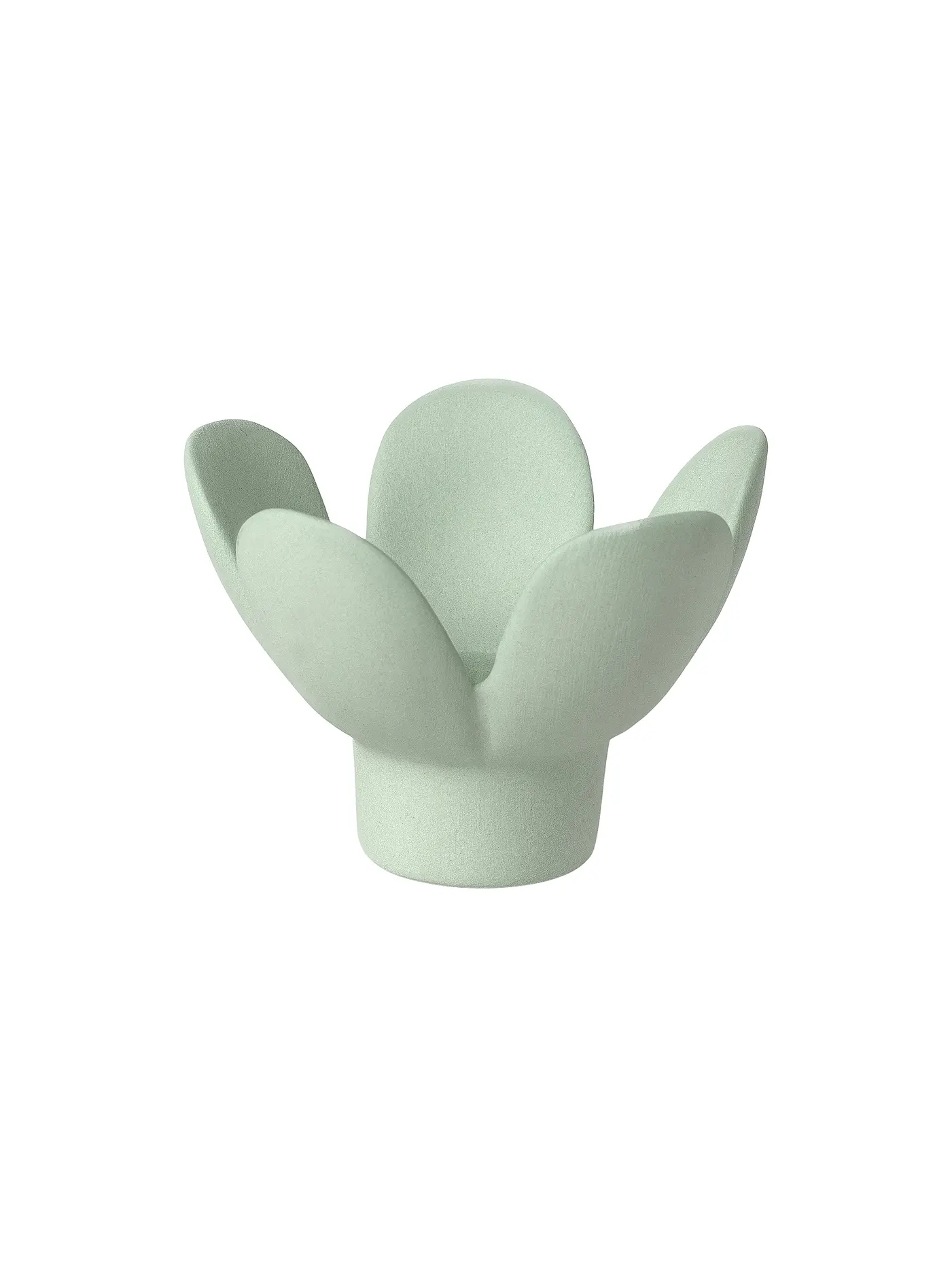 RAEDER | Kerzenhalter BLUME 8x8x5,5cm Gelb | hellgrün